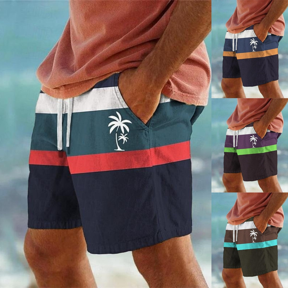 šļøšćCumpÄraČi 1, primiČi 1 gratuitš„ććS-6XLćšPantaloni mari de plajÄ pentru bÄrbaČi, pantaloni scurČi casual cu imprimare 3D