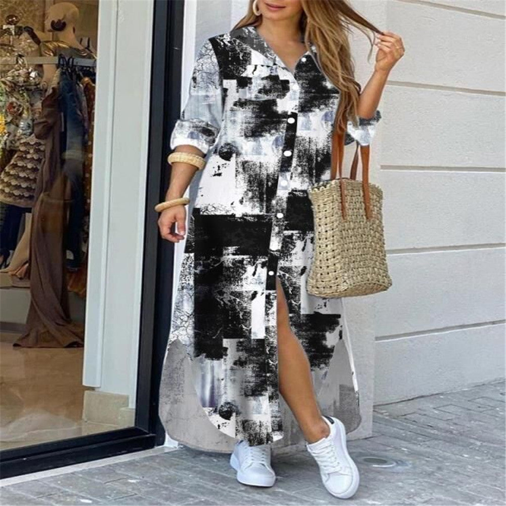 💃💖【50% popusta 🔥】【S–5XL】😍 Nova košulja-haljina s dugim rukavima u velikim veličinama, moderan stil, dostupna u 11 boja