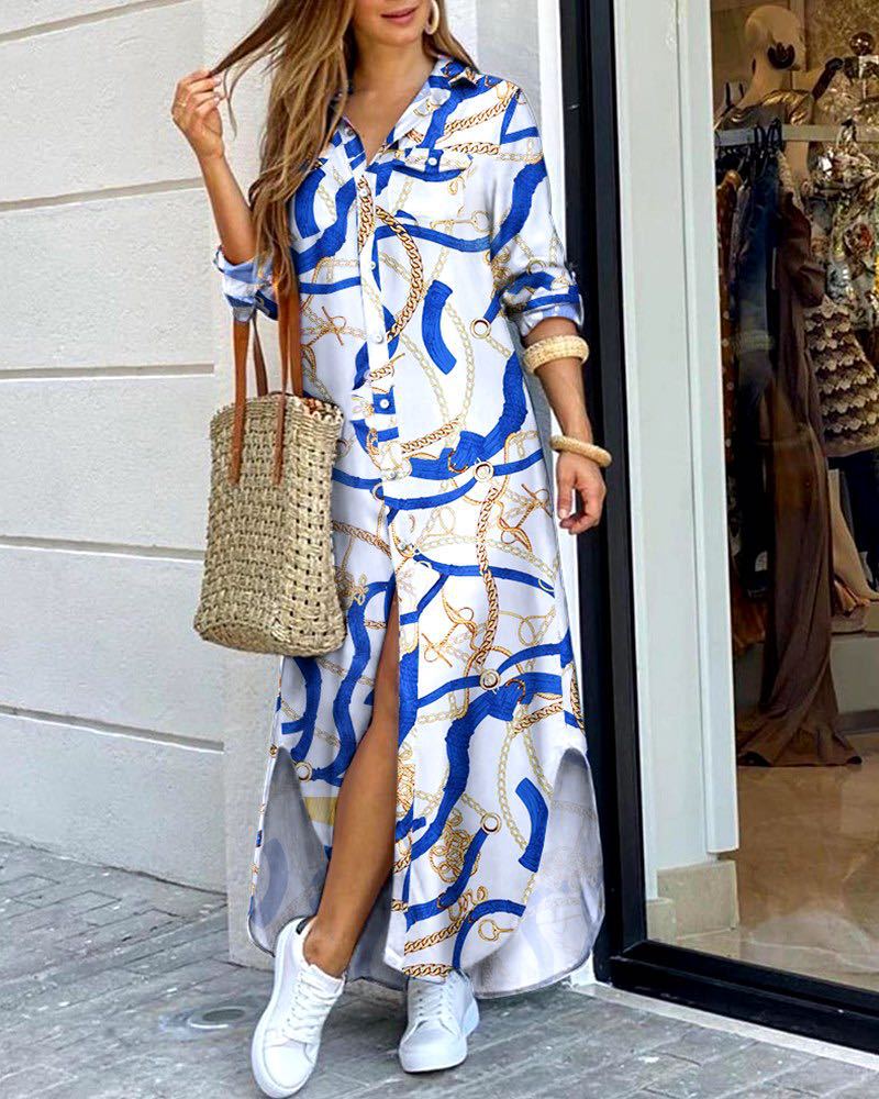 💃💖【50% popusta 🔥】【S–5XL】😍 Nova košulja-haljina s dugim rukavima u velikim veličinama, moderan stil, dostupna u 11 boja