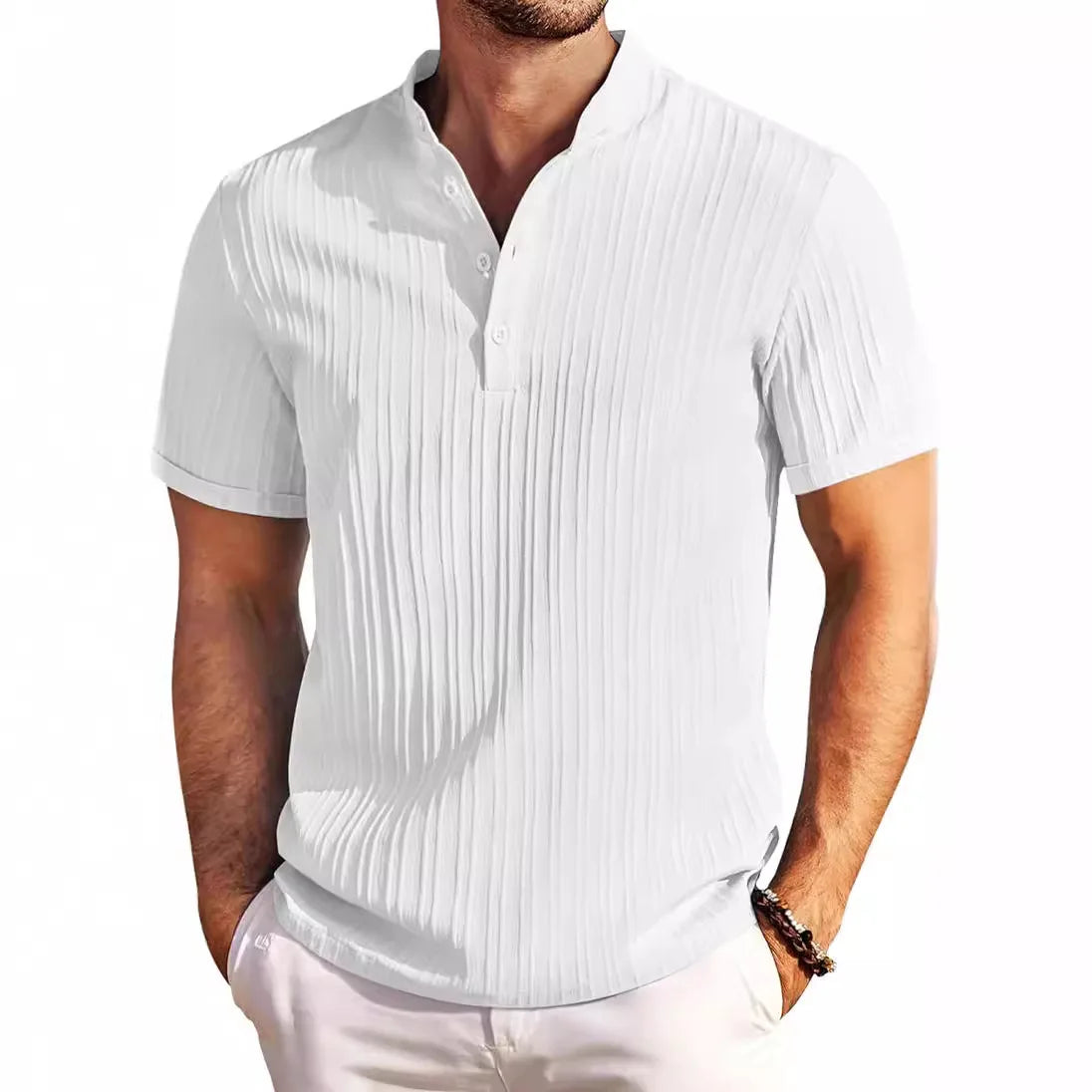 š„ćOgraniÄeni popust š„ćLežerna retro muÅ”ka henley koÅ”ulja od pamuka i lana