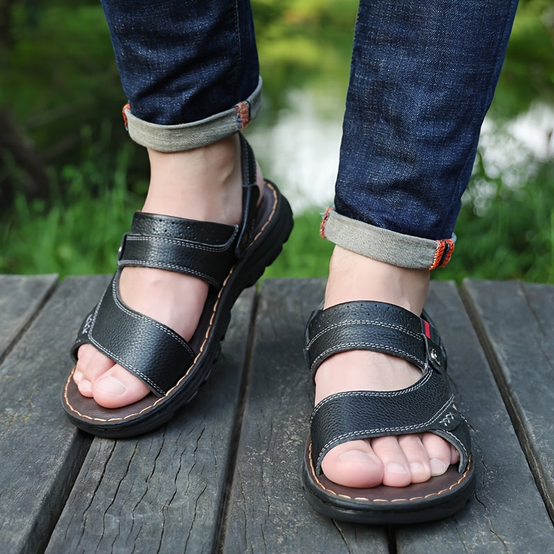 🌴👞【Zniżka 50% 🔥】【38–44】Letnie męskie sandały ze skóry naturalnej, do noszenia na dwa sposoby