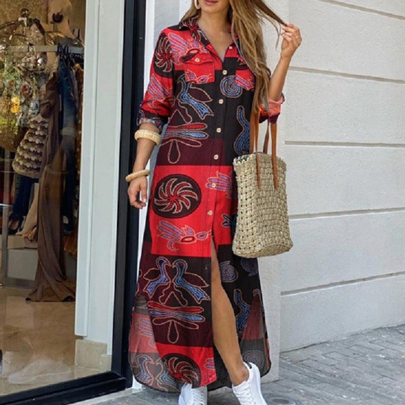 💃💖【50% popusta 🔥】【S–5XL】😍 Nova košulja-haljina s dugim rukavima u velikim veličinama, moderan stil, dostupna u 11 boja