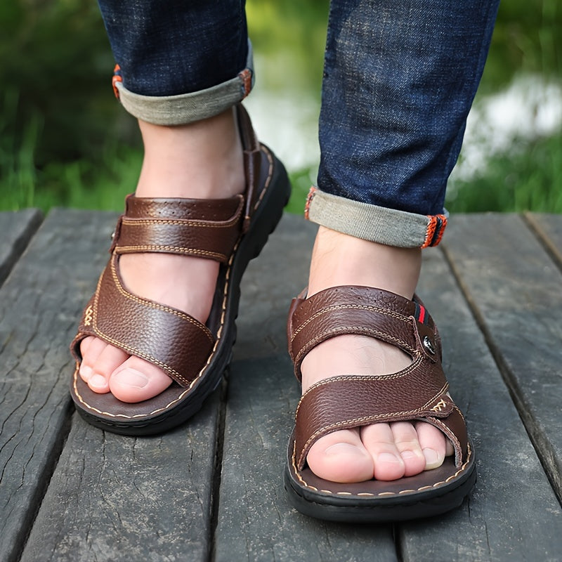 🌴👞【Zniżka 50% 🔥】【38–44】Letnie męskie sandały ze skóry naturalnej, do noszenia na dwa sposoby