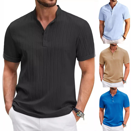 🔥【Ograničeni popust 🔥】Ležerna retro muška henley košulja od pamuka i lana