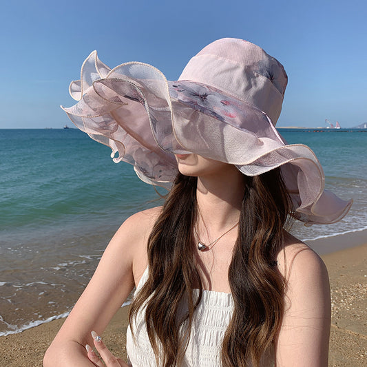 👒【Kup 1, otrzymaj 1 gratis ✨】Letni damski kapelusz plażowy z bawełny i lnu, dwustronny